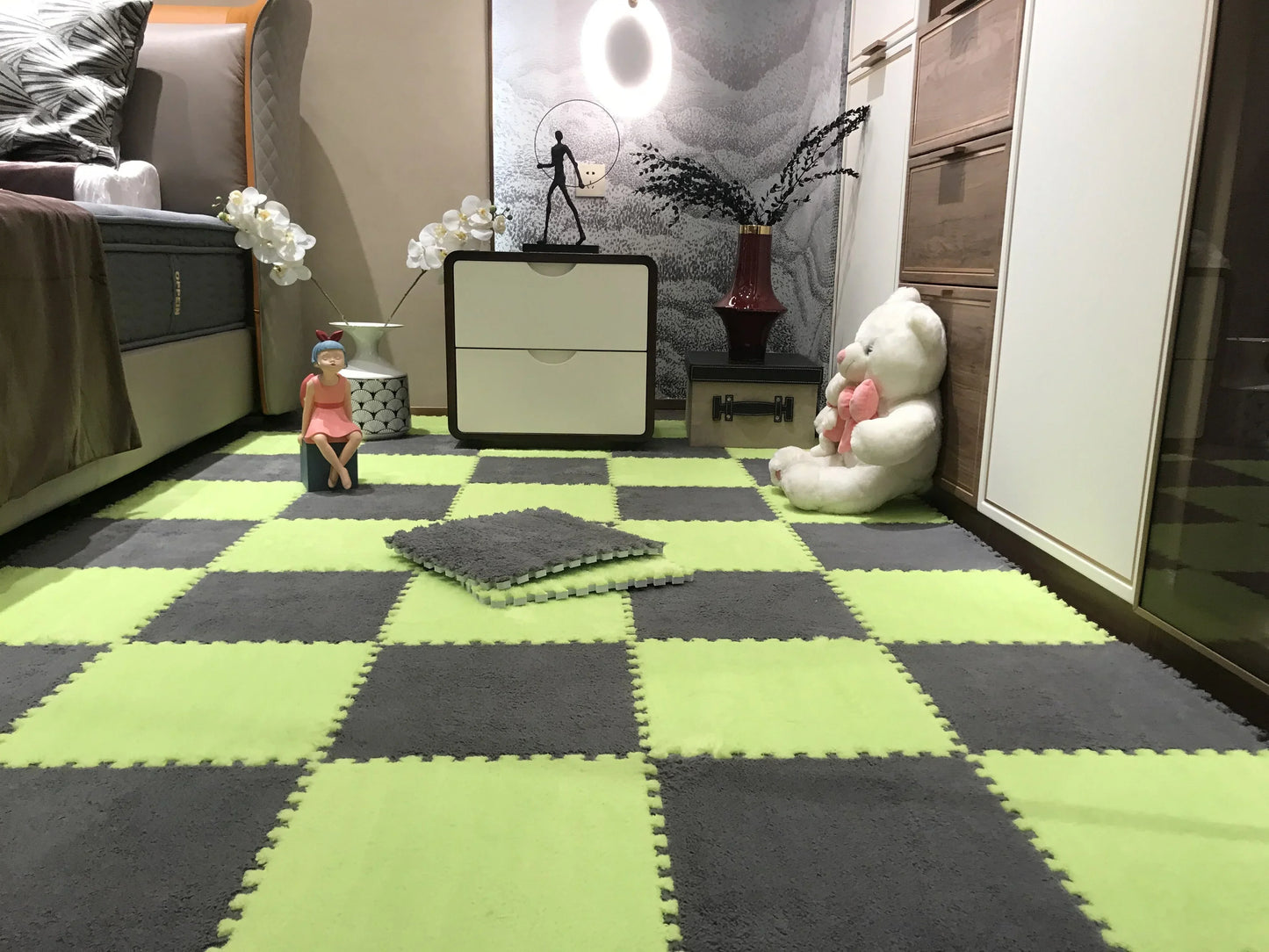 20pcs Soft Floor Milk Mat for home