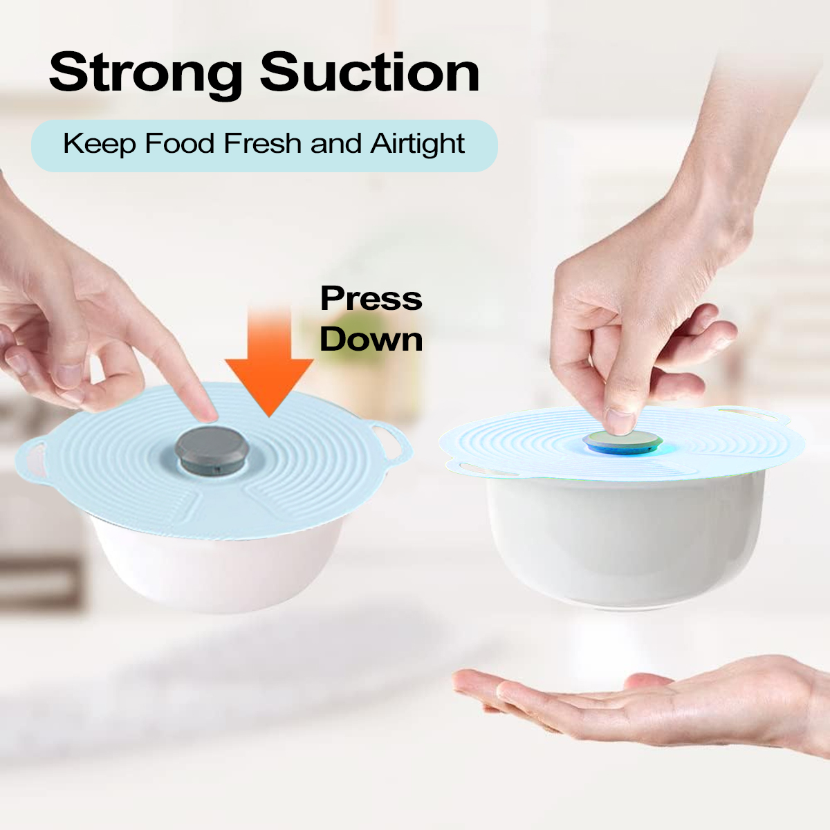 Multi-Size Silicone Lids - 8 Pack