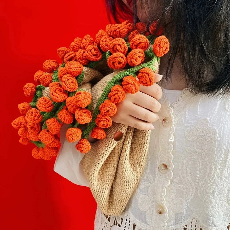 DIY handmade rose blanket