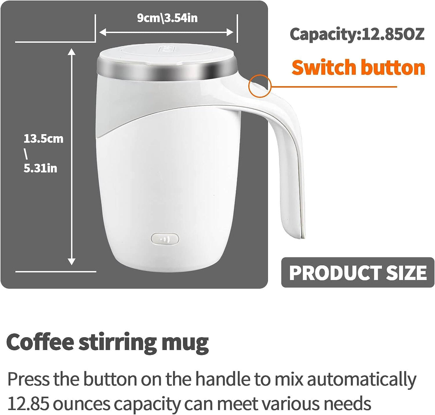Self Stirring Magnetic Mug