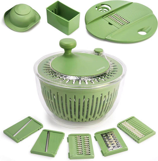 3-in-1 Salad Spinner, Vegetable Washer & Chopper