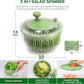 3-in-1 Salad Spinner, Vegetable Washer & Chopper