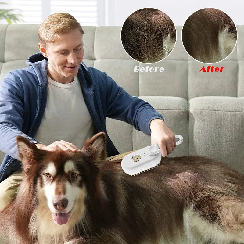 3 In 1 Cat Pet Steam Brush
