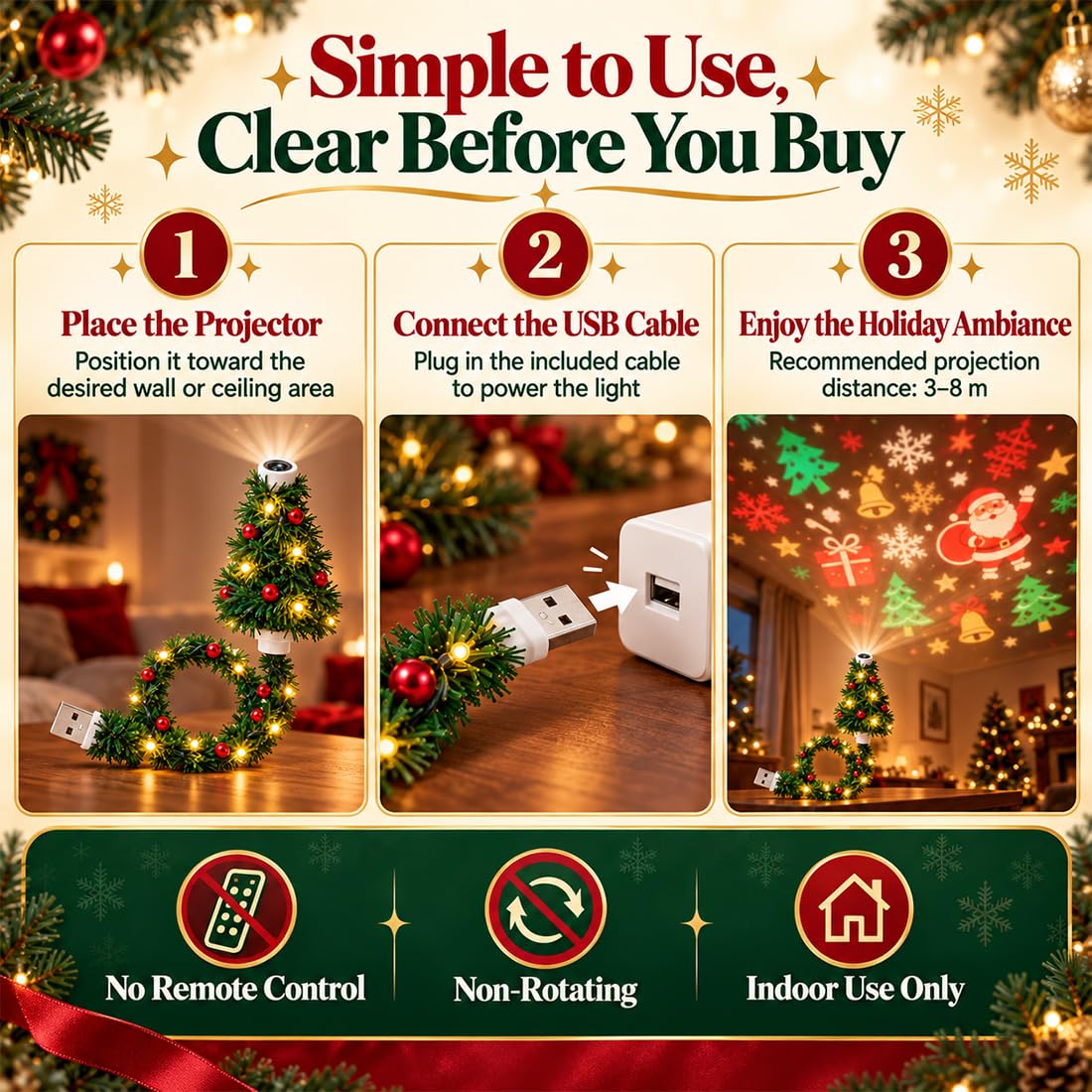 Christmas Tree Ceiling Projector