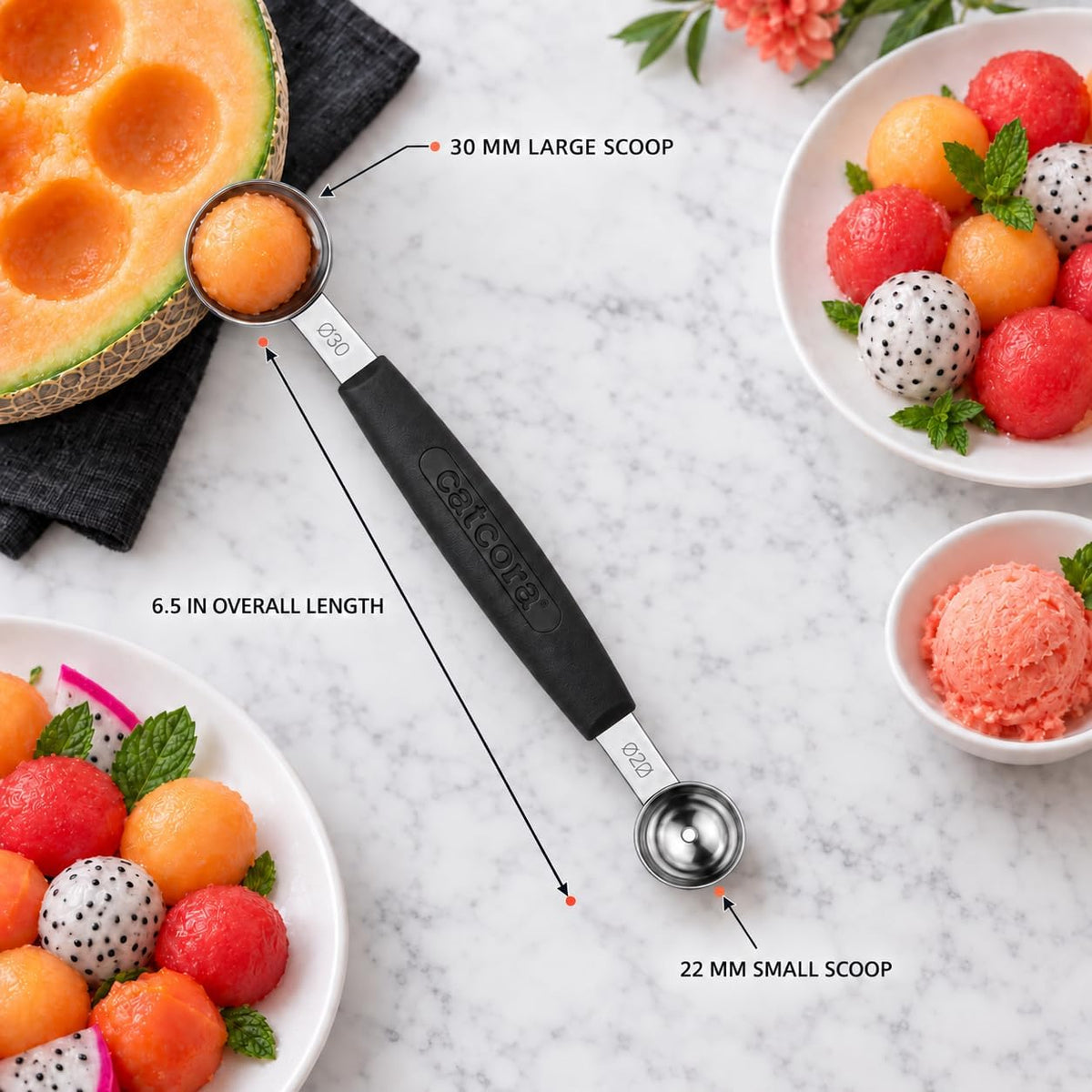 Dual-Head Melon Baller Scoop
