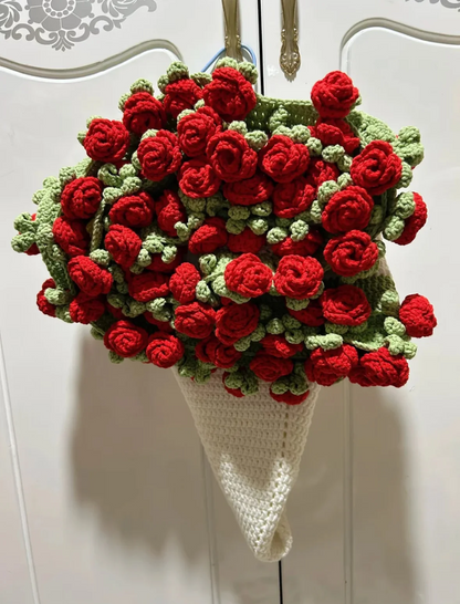 DIY handmade rose blanket