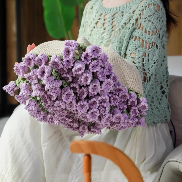 DIY handmade rose blanket