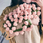 DIY handmade rose blanket