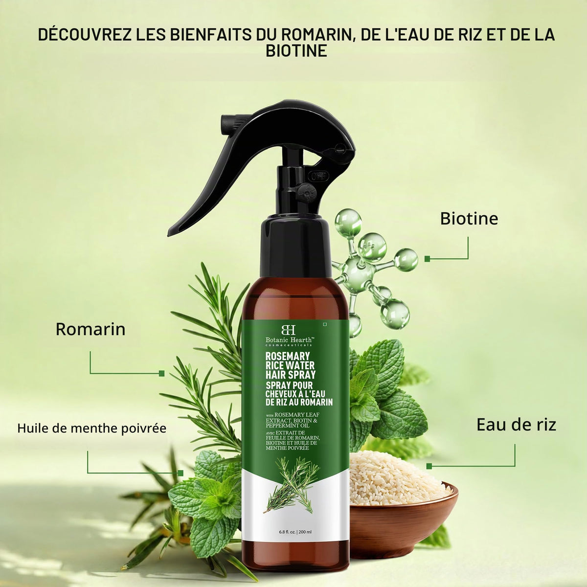 Rosemary Rice Water Hair Spray