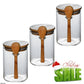 Set Of 3 Glass Jars
