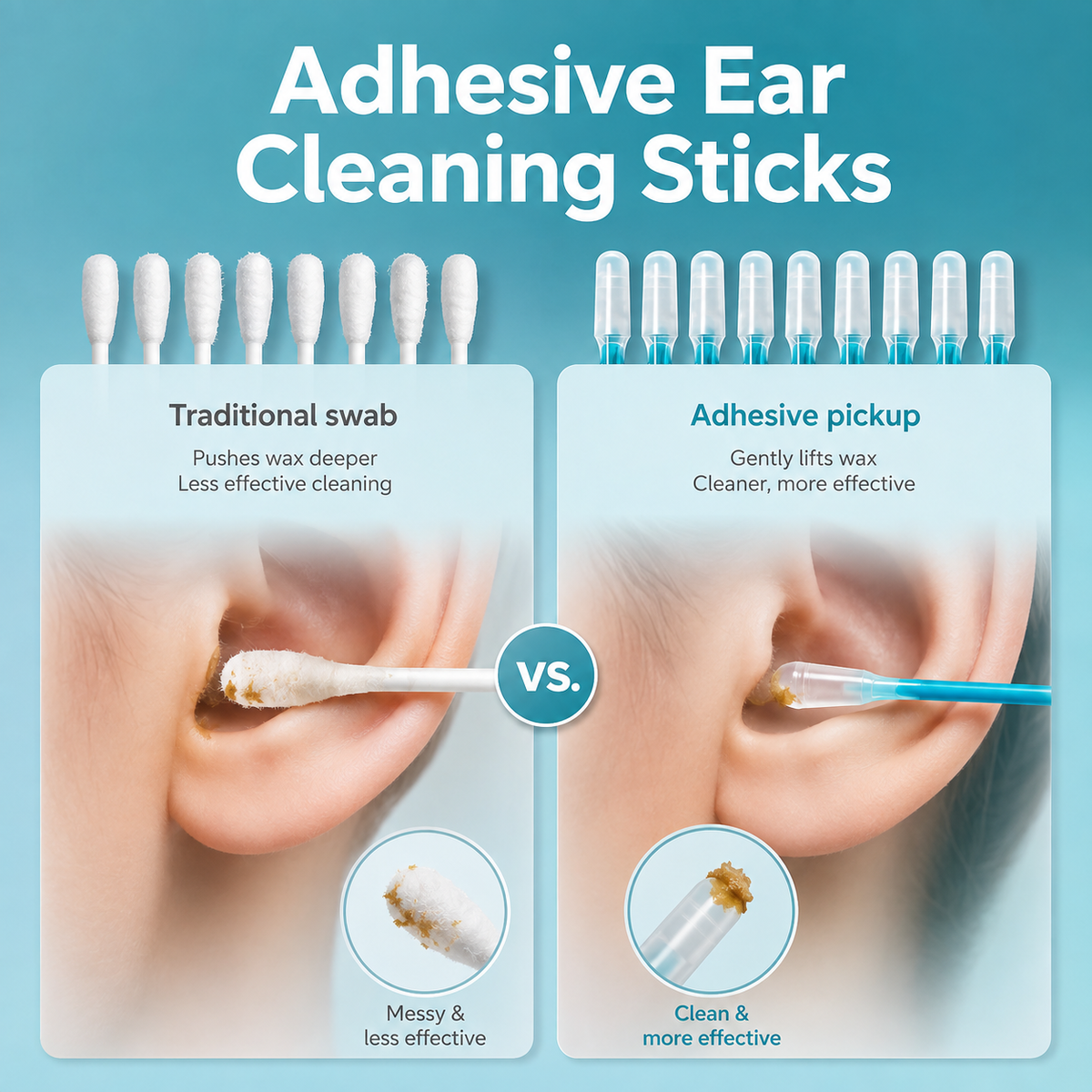 Sticky Ear Cleaning Swabs