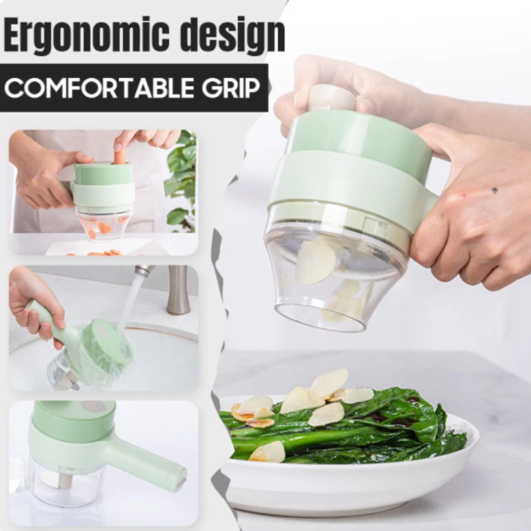 Electric Vegetable Chopper - Electric Grinder and Food Processor,  Multifunctional Vegetable Cutter, Large Capacity Portable Electric Chopper